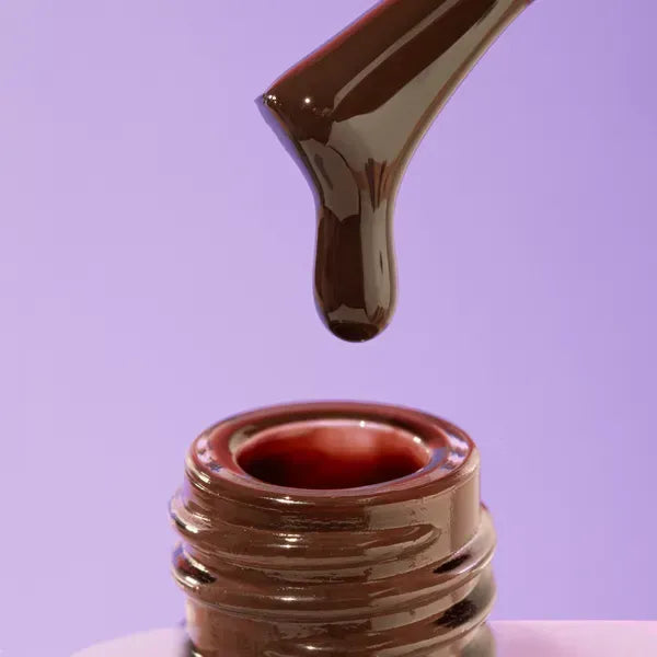 DNKa Gel Polish Color 0014 Dark Chocolate nail swatch