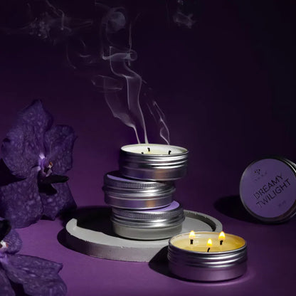 DNKa massage candle melting into nourishing oil for spa treatments