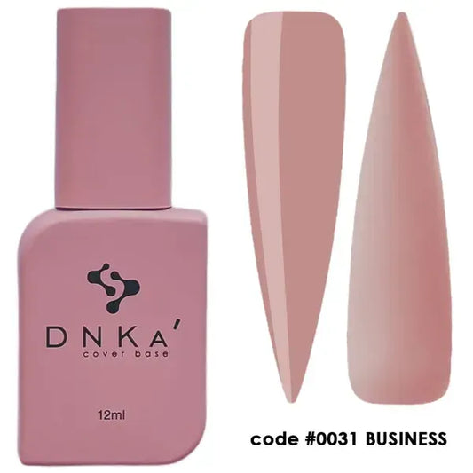 DNKa Rubber Base French 0031 Business warm nude beige self-leveling rubber base 12 ml