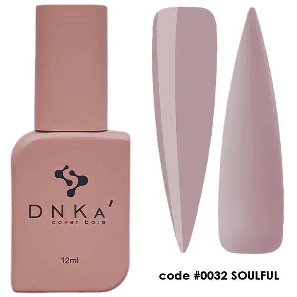 DNKa Rubber Base French 0032 Soulful muted mauve self-leveling rubber base 12 ml