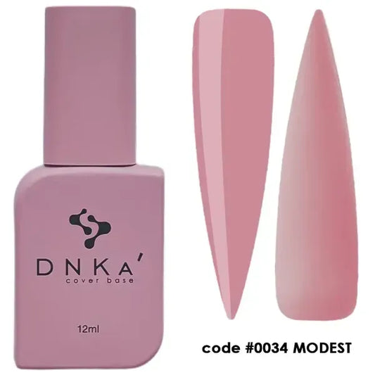 DNKa Rubber Base French 0034 Modest muted rose self-leveling rubber base 12 ml
