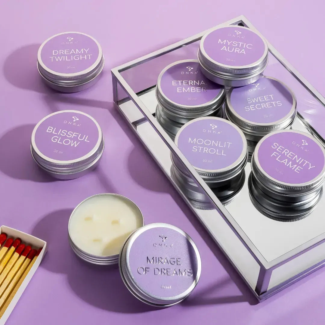 DNKa Serenity Flame massage candle for luxury manicure and spa treatments