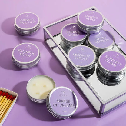 DNKa Serenity Flame massage candle for luxury manicure and spa treatments