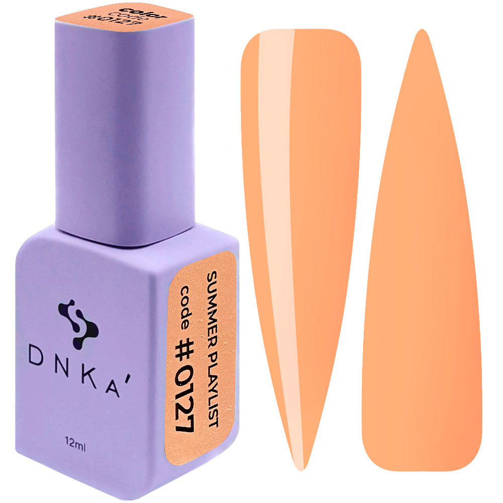 DNKa Summer Playlist 0127 Peach Sunset warm peach gel polish summer nail color