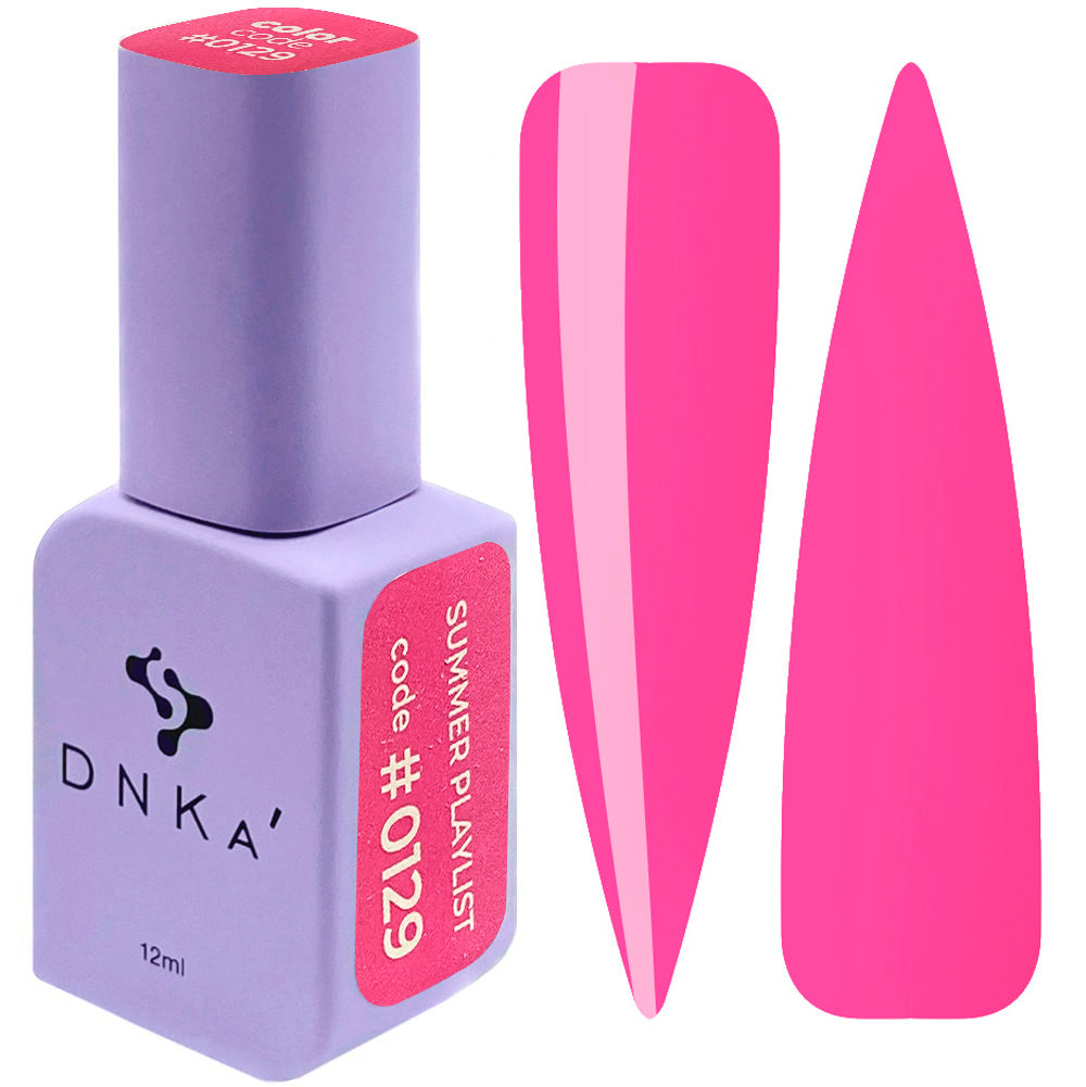 DNKa Summer Playlist 0129 Pink Beat vibrant pink gel polish nail color
