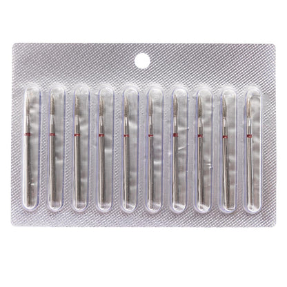 Flame Diamond Bur 2.3mm Red/Blue