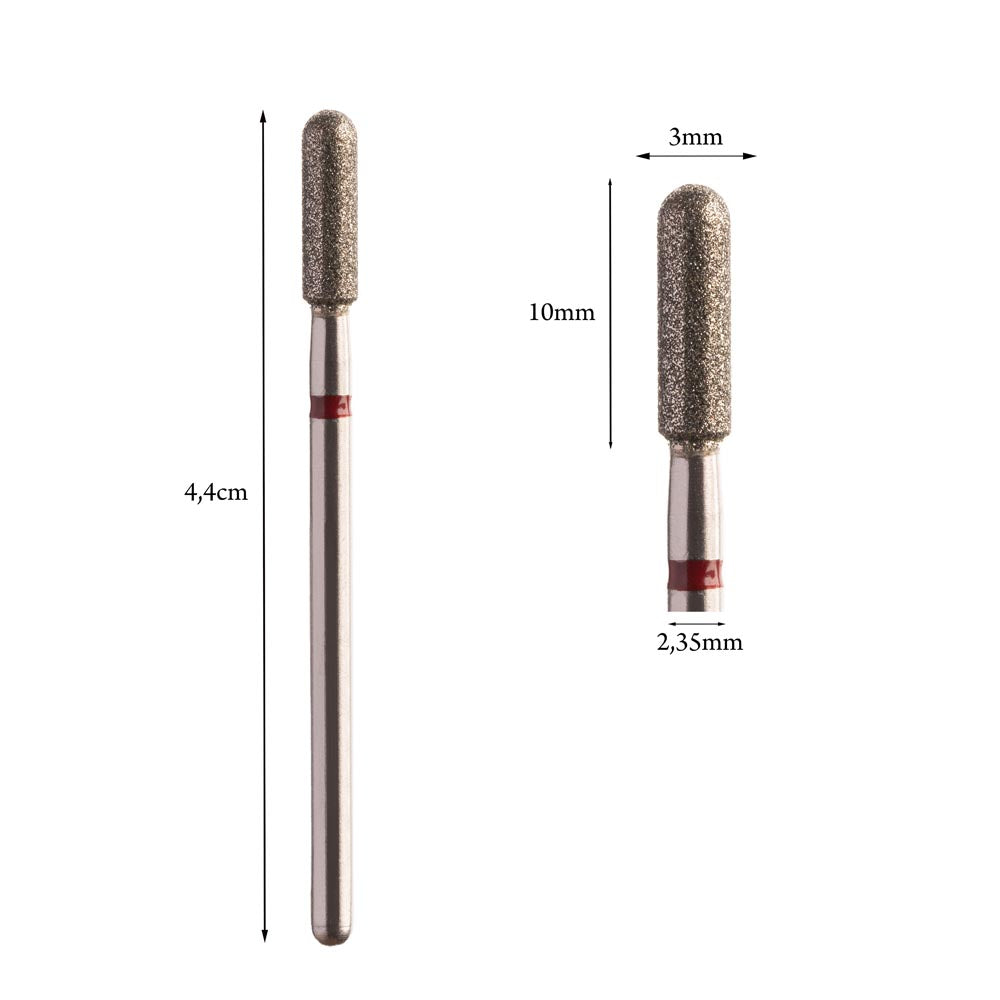 Microphone Diamond Bur 3mm Red/Blue