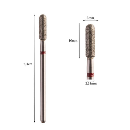 Microphone Diamond Bur 3mm Red/Blue