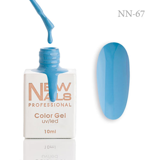 Caribbean Blue gel polish NN-67 bright ocean blue nail color swatch