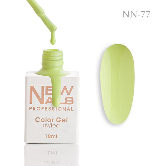 Lime Sorbet gel polish NN-77 vibrant lime green nail color swatch