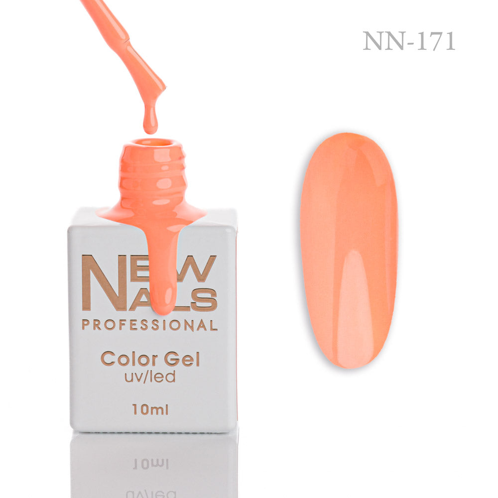 Peach Sorbet gel polish NN-171 coral peach nail color swatch