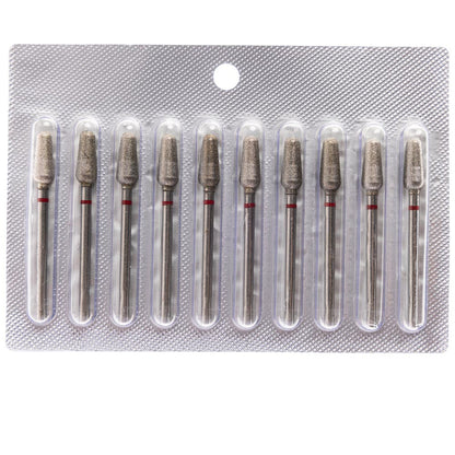 Pedicure Diamond Bur, Pear 5mm Red/Blue
