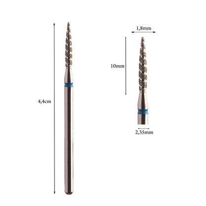 Diamond Tornado Drill Bit 1.8mm Red/Blue